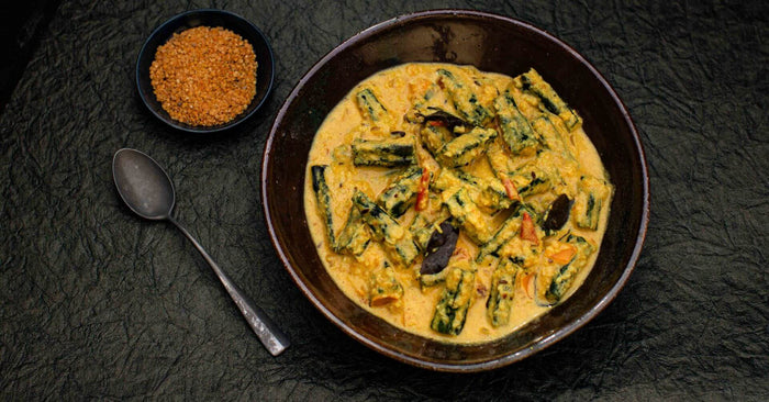 Okra-Pachadi mit Kokosnuss aus Südindien