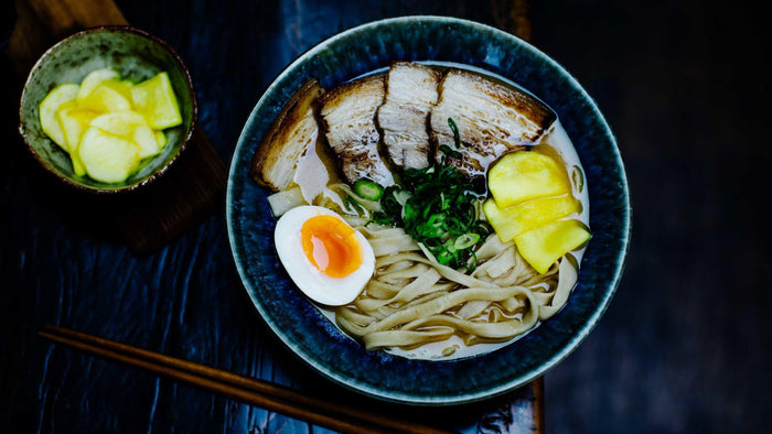 Miso Ramen mit Chashu und eingelegtem Daikon