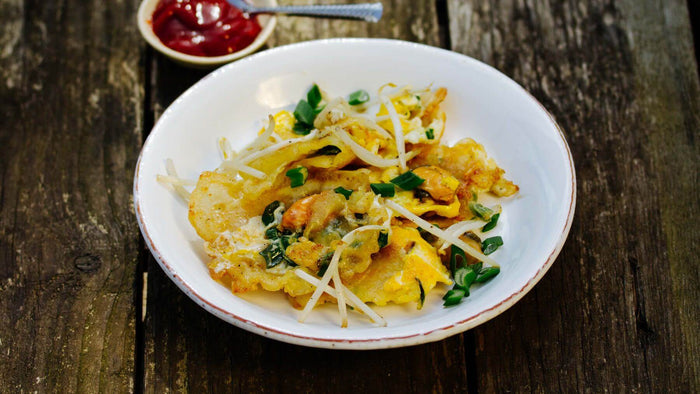 Hoy Tod - Knuspriges Thai-Omelett mit Muscheln