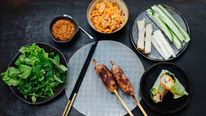 Gegrillte Fleischröllchen im Reispapier - Nem Nuong