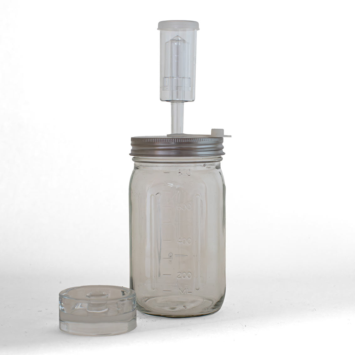 Fermentierglas 950 ml mit Gäraufsatz und Glasgewicht
