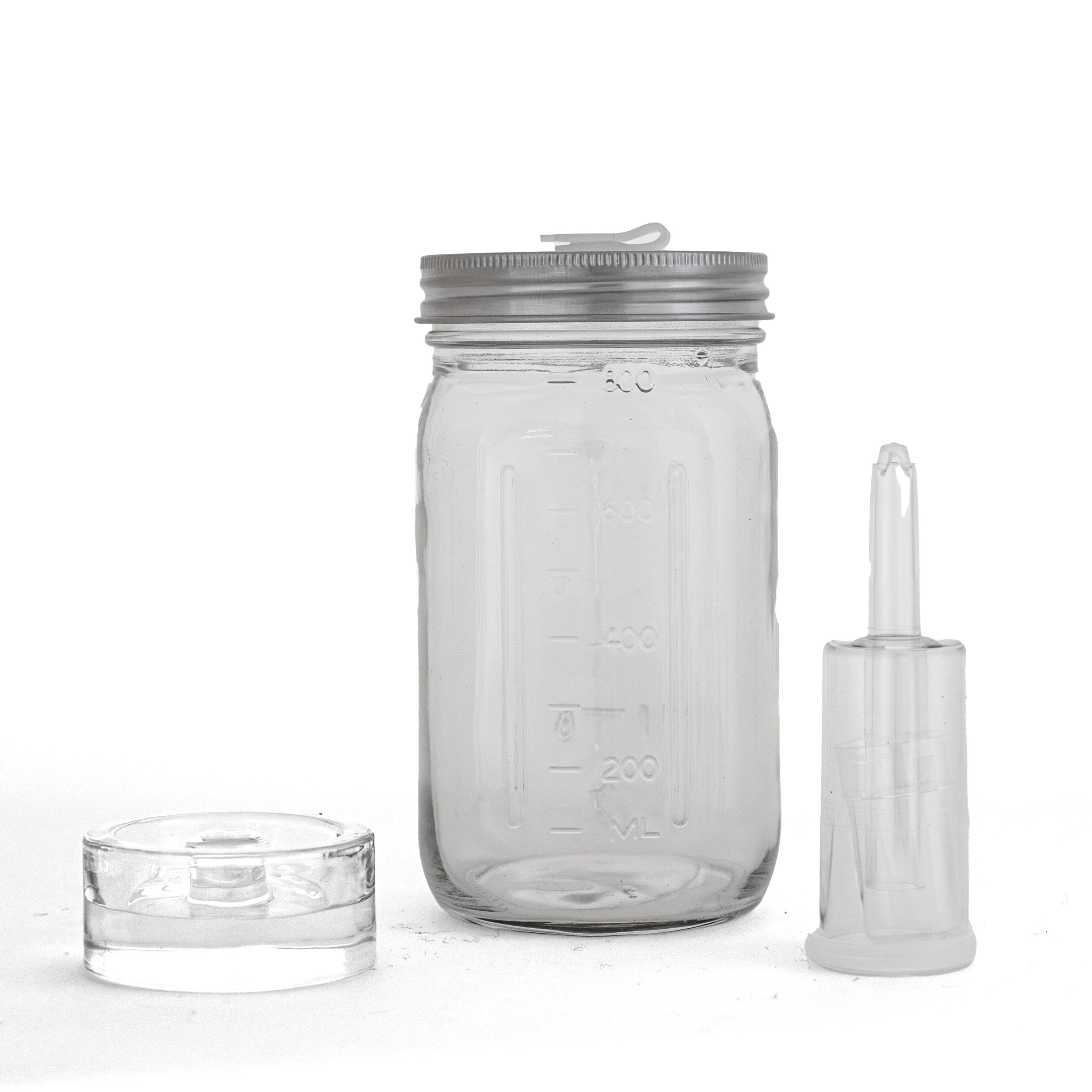 Fermentierglas 950 ml mit Gäraufsatz und Glasgewicht