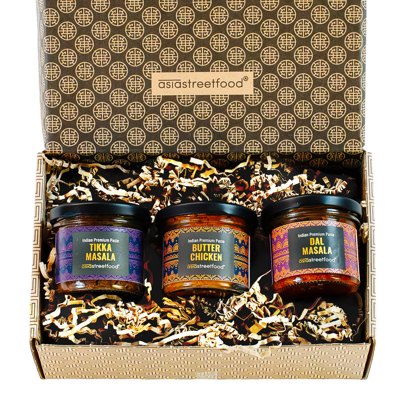 Indische Currypasten Geschenkbox Butter Chicken Tikka Masala Dal