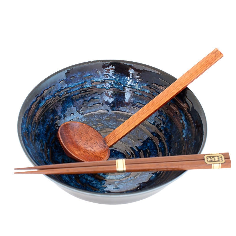 Ramen Bowl Set Uzu 22 cm mit Löffeln und Stäbchen, 6 teilig