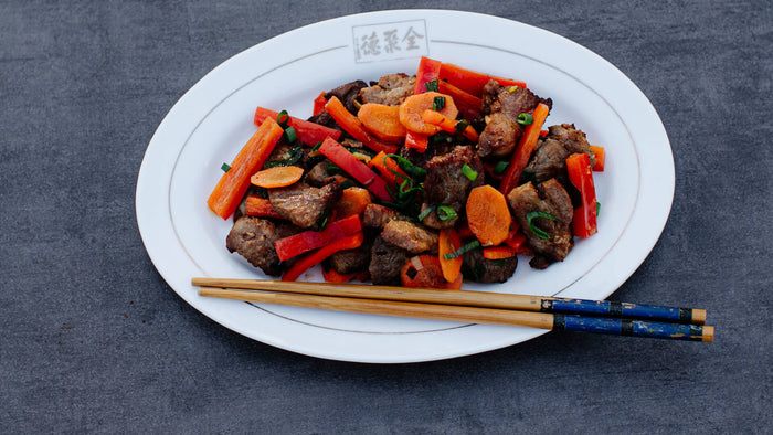 Schweinefleisch aus dem Wok mit Austernsauce - Haoyou Chao Zhurou