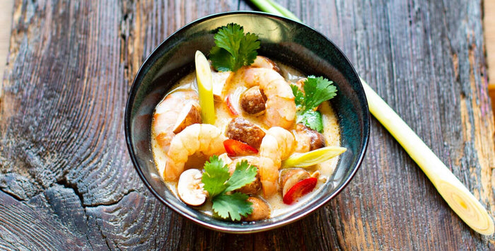 Tom Ka Gung - Thai Garnelen-Kokos Suppe
