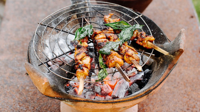 Thai-Hähnchenspieße mit grüner Currypaste
