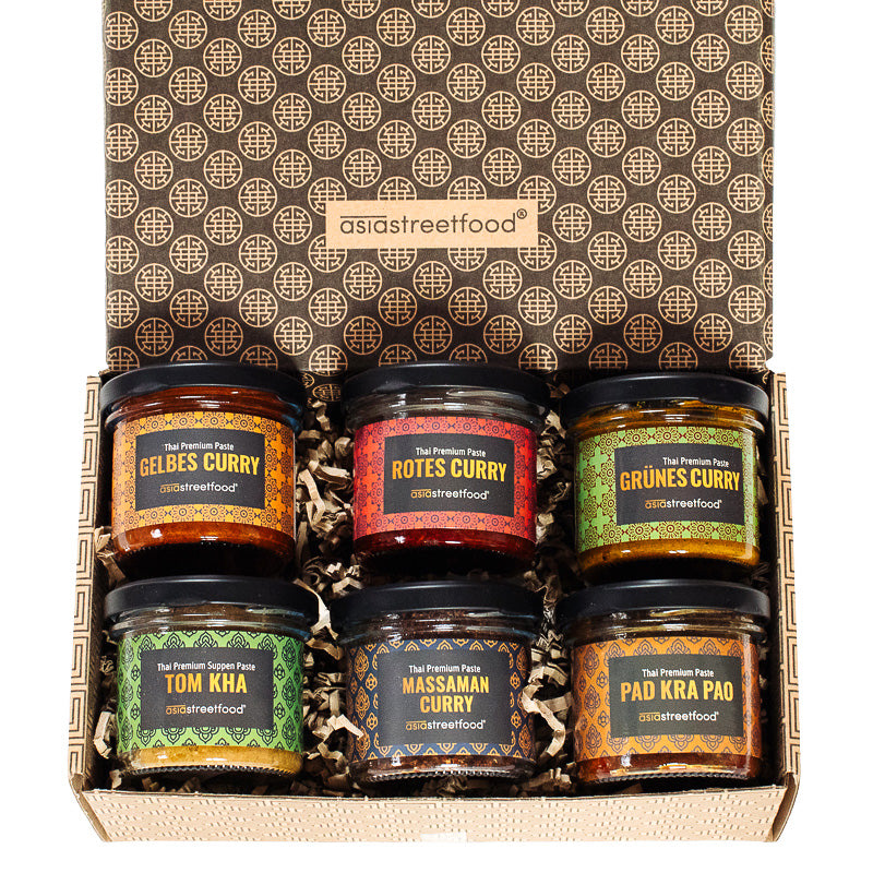 Thai Curry Geschenkbox – 6 Premium Pasten