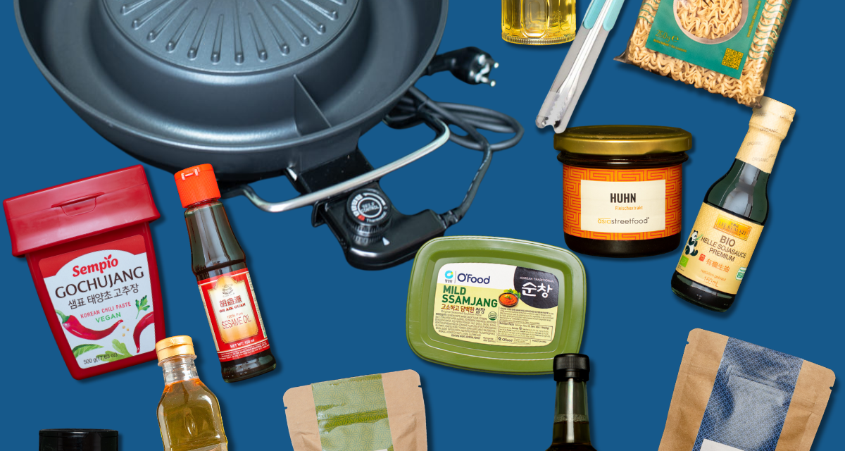 Grill, Marinade und Kimchi in einem Set