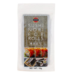 Nori Blätter halbiert 18g – 15 Blätter für Sushi Rollen