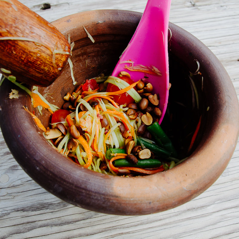 Thai Mörser - Laos Tonmörser mit Stößel