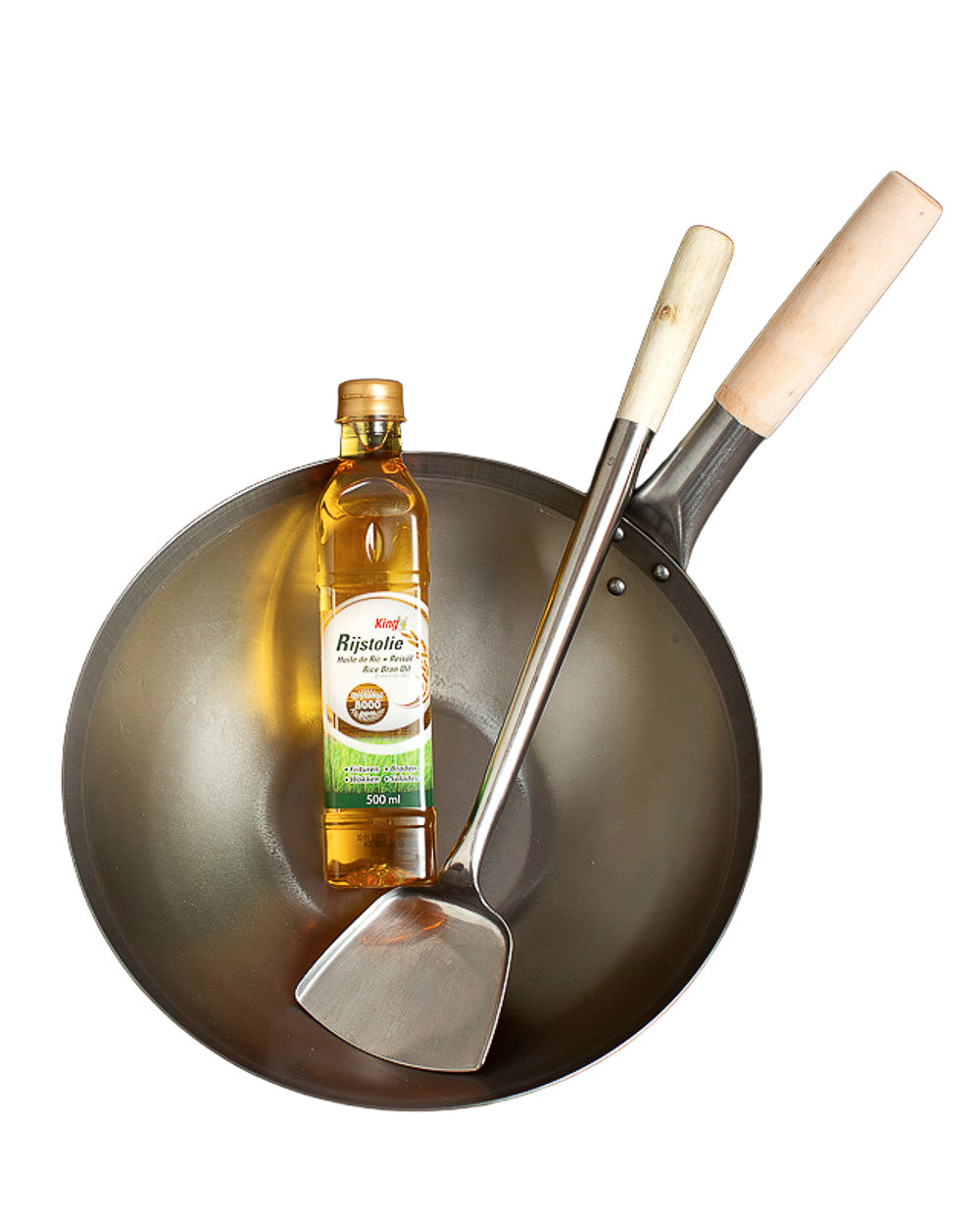 Wok Set Karbonstahl